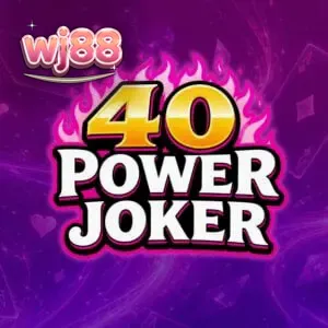 Interface do jogo 40 Power Joker com símbolos clássicos e fundo galáctico